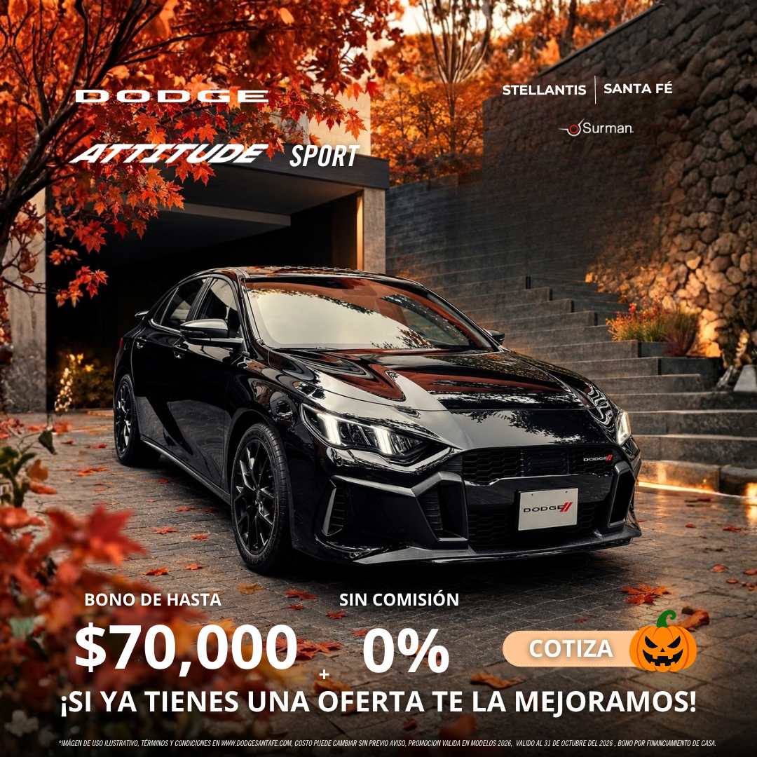 Dodge Attitude Sport 2026 con bono de hasta $70,000 MXN y sin comisión